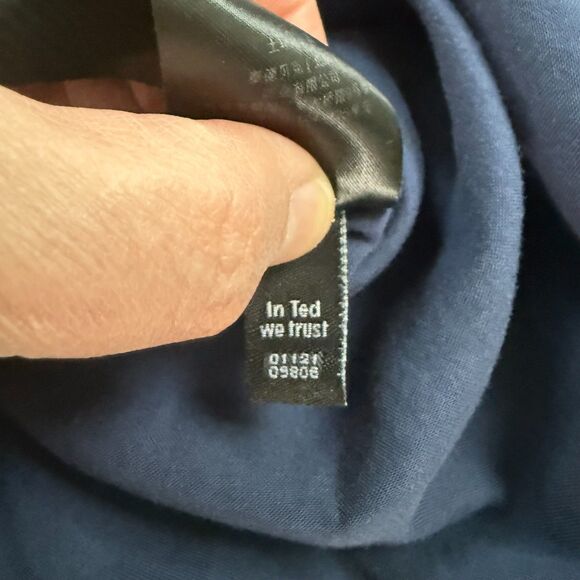 Ted Baker Mens‎ 6 long sleeved blue geometric button down shirt - Picture 7 of 9